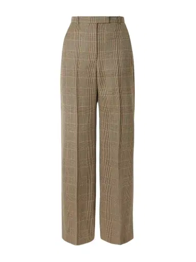 McQueen Prince Of Wales Checked Wool Straight-leg Pants | Thumbnail 1 McQueen Prince Of Wales Checked Wool Straight-leg Pants | Thumbnail 1