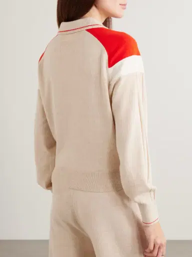 Guest In Residence Alpine Collegiate Color-block Cashmere Polo Sweater | Thumbnail 3 Guest In Residence Alpine Collegiate Color-block Cashmere Polo Sweater | Thumbnail 3