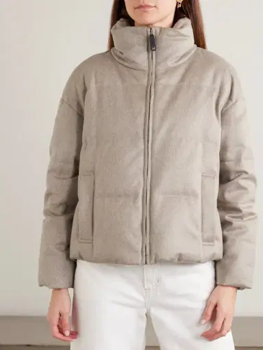 Max Mara Quilted Brushed-cashmere Down Jacket | Thumbnail 3 Max Mara Quilted Brushed-cashmere Down Jacket | Thumbnail 3