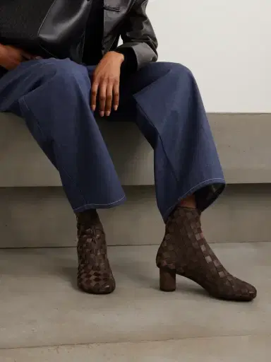 Bottega Veneta Atomic Intrecciato Leather Ankle Boots | Thumbnail 2 Bottega Veneta Atomic Intrecciato Leather Ankle Boots | Thumbnail 2