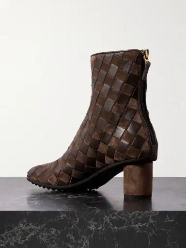 Bottega Veneta Atomic Intrecciato Leather Ankle Boots | Thumbnail 3 Bottega Veneta Atomic Intrecciato Leather Ankle Boots | Thumbnail 3
