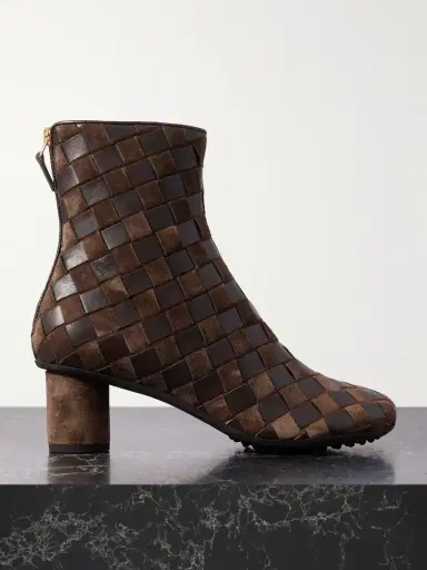 Bottega Veneta Atomic Intrecciato Leather Ankle Boots | Thumbnail 1 Bottega Veneta Atomic Intrecciato Leather Ankle Boots | Thumbnail 1