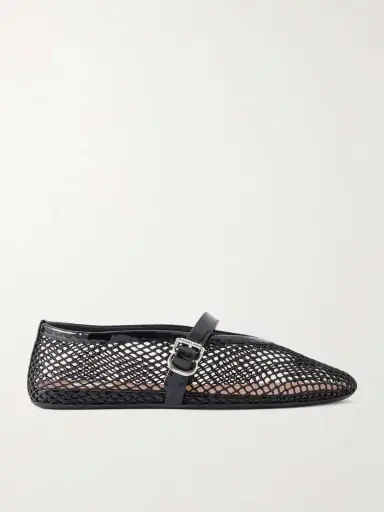 Alaïa Patent Leather-trimmed Mesh And Rubber Ballet Flats | Thumbnail 6 Alaïa Patent Leather-trimmed Mesh And Rubber Ballet Flats | Thumbnail 6