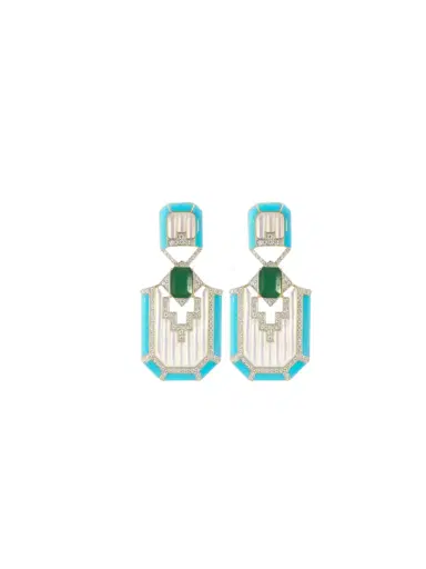 Wish Fine Jewelry 0.71ct Diamond 18K Gold Statement Earrings | Thumbnail 1 Wish Fine Jewelry 0.71ct Diamond 18K Gold Statement Earrings | Thumbnail 1