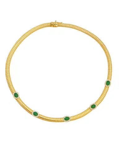 Wish Fine Jewelry 2.57ct Diamond Emerald 18K Italian Gold Necklace | Thumbnail 2 Wish Fine Jewelry 2.57ct Diamond Emerald 18K Italian Gold Necklace | Thumbnail 2