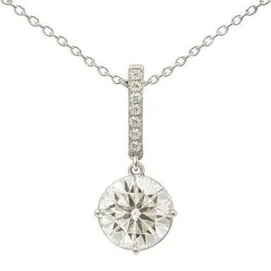 Wish Fine Jewelry 3.21ct Diamond 14K Gold Solitaire Pendant | Thumbnail 1 Wish Fine Jewelry 3.21ct Diamond 14K Gold Solitaire Pendant | Thumbnail 1