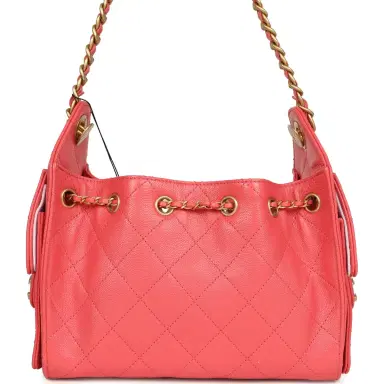 Chanel Chanel Mini 25 Hobo Bag Coral Pink Caviar Antique Gold Hardware | Thumbnail 4 Chanel Chanel Mini 25 Hobo Bag Coral Pink Caviar Antique Gold Hardware | Thumbnail 4