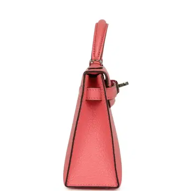HERMÈS Hermes Kelly Sellier 20 Rose Lipstick Chevre Mysore Palladium Hardware | Thumbnail 3 HERMÈS Hermes Kelly Sellier 20 Rose Lipstick Chevre Mysore Palladium Hardware | Thumbnail 3