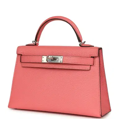 HERMÈS Hermes Kelly Sellier 20 Rose Lipstick Chevre Mysore Palladium Hardware | Thumbnail 5 HERMÈS Hermes Kelly Sellier 20 Rose Lipstick Chevre Mysore Palladium Hardware | Thumbnail 5