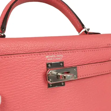 HERMÈS Hermes Kelly Sellier 20 Rose Lipstick Chevre Mysore Palladium Hardware | Thumbnail 7 HERMÈS Hermes Kelly Sellier 20 Rose Lipstick Chevre Mysore Palladium Hardware | Thumbnail 7