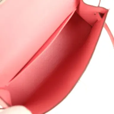 HERMÈS Hermes Kelly Sellier 20 Rose Lipstick Chevre Mysore Palladium Hardware | Thumbnail 8 HERMÈS Hermes Kelly Sellier 20 Rose Lipstick Chevre Mysore Palladium Hardware | Thumbnail 8
