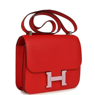 HERMÈS Pre-owned Hermes Constance 24 Rouge De Coeur Epsom Lacquered Palladium Hardware | Thumbnail 2 HERMÈS Pre-owned Hermes Constance 24 Rouge De Coeur Epsom Lacquered Palladium Hardware | Thumbnail 2