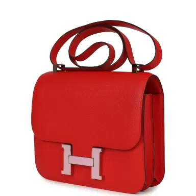 HERMÈS Pre-owned Hermes Constance 24 Rouge De Coeur Epsom Lacquered Palladium Hardware | Thumbnail 5 HERMÈS Pre-owned Hermes Constance 24 Rouge De Coeur Epsom Lacquered Palladium Hardware | Thumbnail 5
