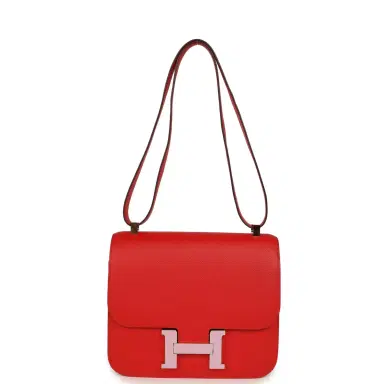 HERMÈS Pre-owned Hermes Constance 24 Rouge De Coeur Epsom Lacquered Palladium Hardware | Thumbnail 7 HERMÈS Pre-owned Hermes Constance 24 Rouge De Coeur Epsom Lacquered Palladium Hardware | Thumbnail 7