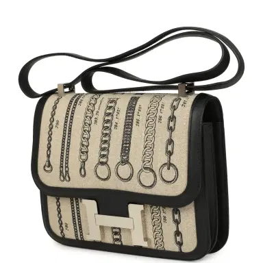 HERMÈS Pre-owned Hermes Constance 24 Toile De Camp Déchaînée and Black Swift Palladium Hardware | Thumbnail 5 HERMÈS Pre-owned Hermes Constance 24 Toile De Camp Déchaînée and Black Swift Palladium Hardware | Thumbnail 5