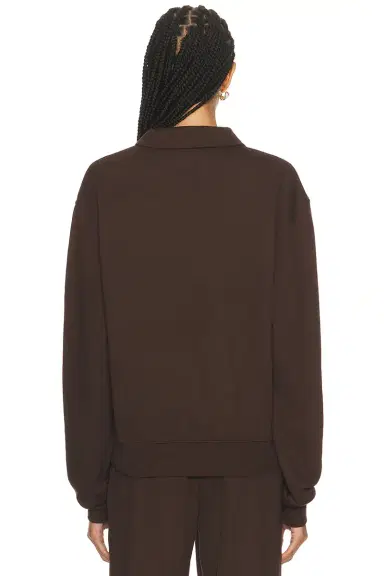 ÉTERNE Zip-up Polo Sweatshirt | Thumbnail 3 ÉTERNE Zip-up Polo Sweatshirt | Thumbnail 3