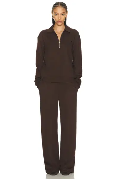ÉTERNE Zip-up Polo Sweatshirt | Thumbnail 4 ÉTERNE Zip-up Polo Sweatshirt | Thumbnail 4
