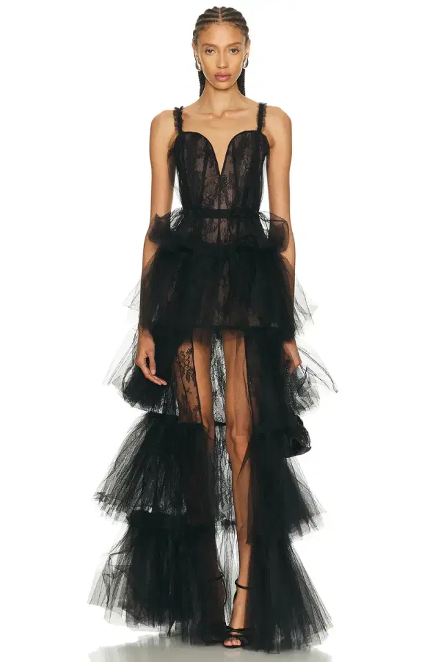 Alphild Bustier Tiered Gown Alphild Bustier Tiered Gown