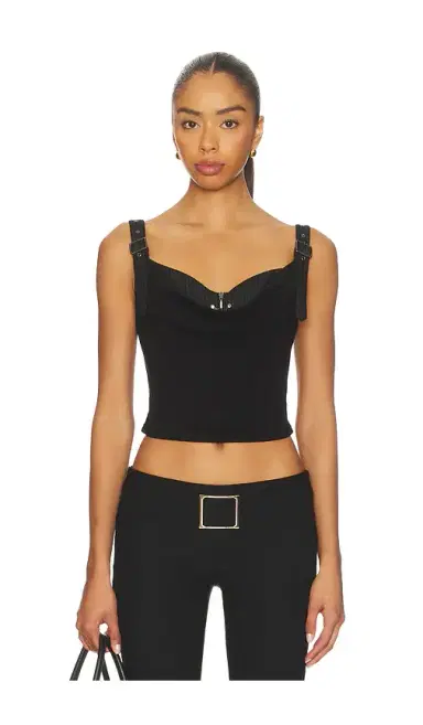 MARRKNULL Printed Pleated Corset Top | Thumbnail 1 MARRKNULL Printed Pleated Corset Top | Thumbnail 1