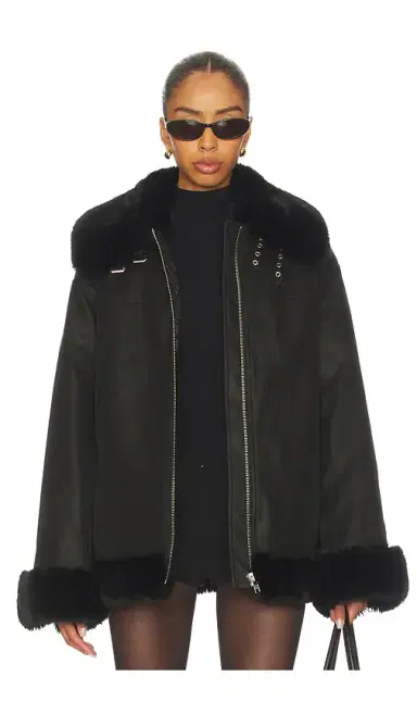 Lovers and Friends Helly Faux Leather Jacket | Thumbnail 1 Lovers and Friends Helly Faux Leather Jacket | Thumbnail 1