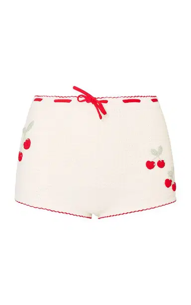 LoveShackFancy Nandie Cherry Crochet Shorts | Thumbnail 3 LoveShackFancy Nandie Cherry Crochet Shorts | Thumbnail 3