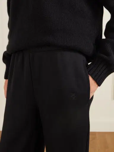ÉTERNE Embroidered Cotton And Modal-blend Jersey Sweatpants | Thumbnail 5 ÉTERNE Embroidered Cotton And Modal-blend Jersey Sweatpants | Thumbnail 5