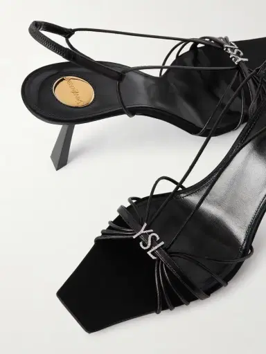 Saint Laurent Jerry Logo-embellished Leather Slingback Sandals | Thumbnail 5 Saint Laurent Jerry Logo-embellished Leather Slingback Sandals | Thumbnail 5