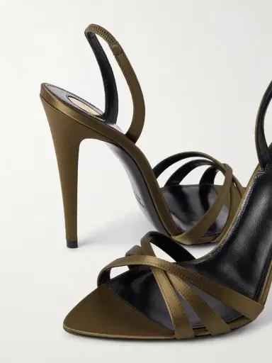 Saint Laurent Kate Satin Slingback Sandals | Thumbnail 5 Saint Laurent Kate Satin Slingback Sandals | Thumbnail 5