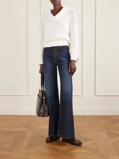 Brunello Cucinelli Open-knit Cotton-blend Sweater | Thumbnail 2 Brunello Cucinelli Open-knit Cotton-blend Sweater | Thumbnail 2