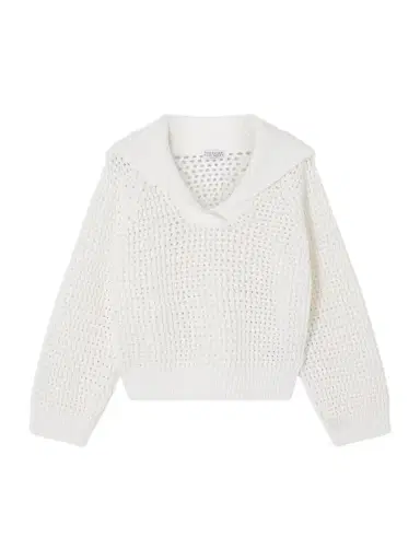 Brunello Cucinelli Open-knit Cotton-blend Sweater | Thumbnail 1 Brunello Cucinelli Open-knit Cotton-blend Sweater | Thumbnail 1