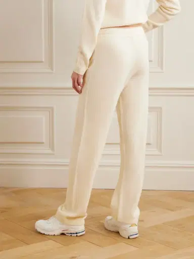 Sporty & Rich Embroidered Cashmere And Wool-blend Track Pants | Thumbnail 3 Sporty & Rich Embroidered Cashmere And Wool-blend Track Pants | Thumbnail 3