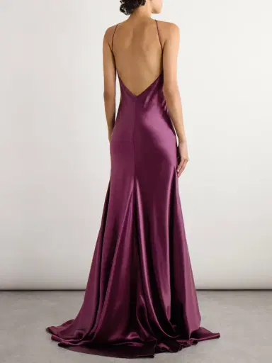 Alaïa Silk-satin Halterneck Gown | Thumbnail 3 Alaïa Silk-satin Halterneck Gown | Thumbnail 3