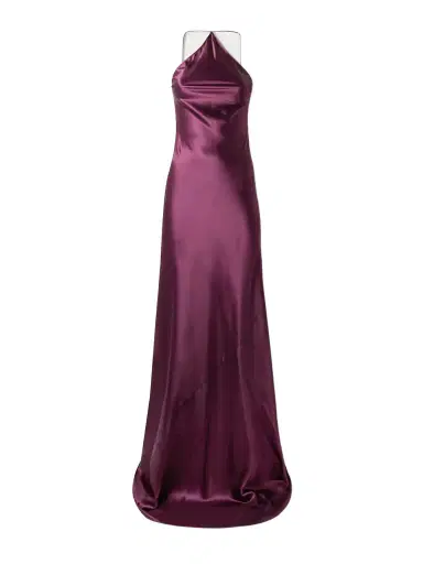 Alaïa Silk-satin Halterneck Gown | Thumbnail 1 Alaïa Silk-satin Halterneck Gown | Thumbnail 1