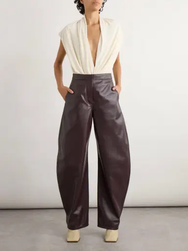Alaïa Leather Barrel-leg Pants | Thumbnail 2 Alaïa Leather Barrel-leg Pants | Thumbnail 2