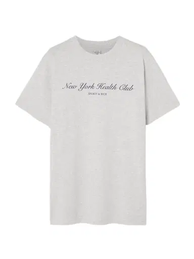 Sporty & Rich Ny Health Club Printed Cotton-jersey T-shirt | Thumbnail 1 Sporty & Rich Ny Health Club Printed Cotton-jersey T-shirt | Thumbnail 1