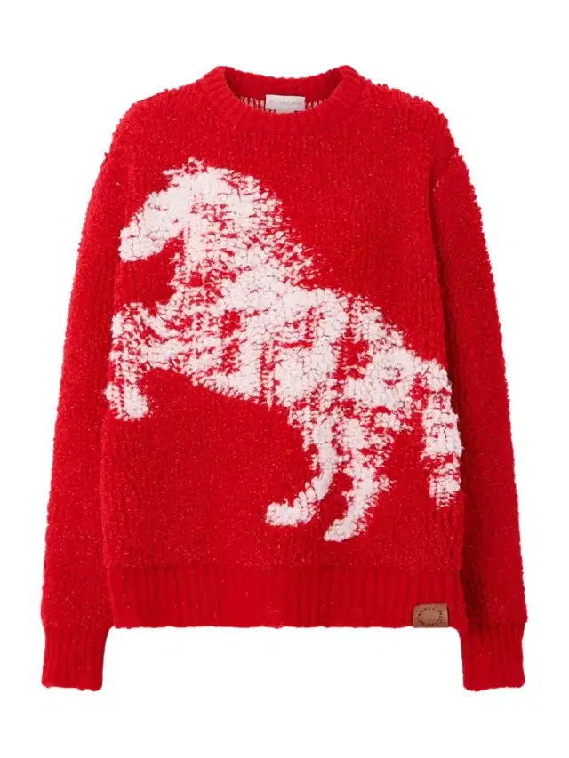 Oversized Distressed Jacquard-knit Wool-blend Fleece Sweater Oversized Distressed Jacquard-knit Wool-blend Fleece Sweater