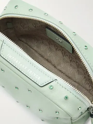 Anya Hindmarch Important Things Tasseled Crystal-embellished Leather Cosmetics Case | Thumbnail 4 Anya Hindmarch Important Things Tasseled Crystal-embellished Leather Cosmetics Case | Thumbnail 4