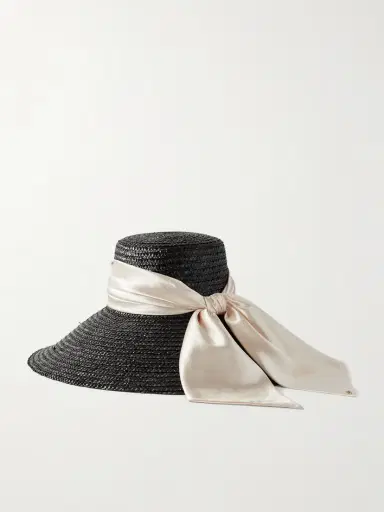 Eugenia Kim Mirabel Satin-trimmed Straw Sunhat | Thumbnail 3 Eugenia Kim Mirabel Satin-trimmed Straw Sunhat | Thumbnail 3