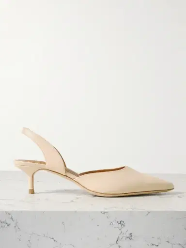Staud Sebastian Leather Slingback Pumps | Thumbnail 1 Staud Sebastian Leather Slingback Pumps | Thumbnail 1