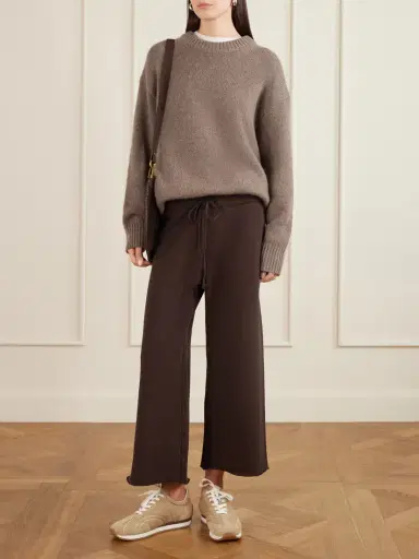 Nili Lotan Kiki Cropped Cotton-jersey Track Pants | Thumbnail 2 Nili Lotan Kiki Cropped Cotton-jersey Track Pants | Thumbnail 2