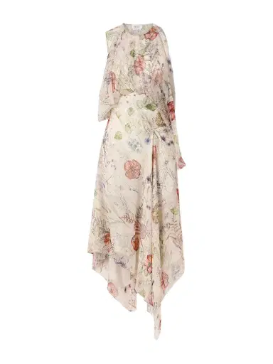 McQueen Ruffled Floral-print Silk-chiffon Midi Dress | Thumbnail 1 McQueen Ruffled Floral-print Silk-chiffon Midi Dress | Thumbnail 1