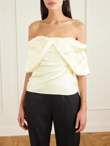 McQueen Off-the-shoulder Satin Top | Thumbnail 3 McQueen Off-the-shoulder Satin Top | Thumbnail 3
