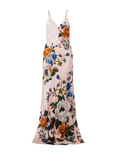 Borgo de Nor Olive Floral-print Satin-crepe Maxi Dress | Thumbnail 1 Borgo de Nor Olive Floral-print Satin-crepe Maxi Dress | Thumbnail 1