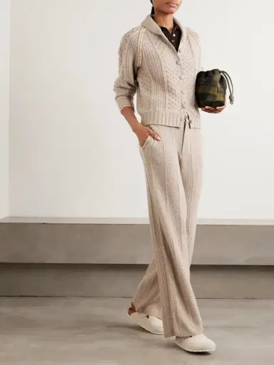 Guest In Residence Marlowe Cable-knit Wool And Cashmere-blend Cardigan | Thumbnail 2 Guest In Residence Marlowe Cable-knit Wool And Cashmere-blend Cardigan | Thumbnail 2