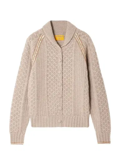 Guest In Residence Marlowe Cable-knit Wool And Cashmere-blend Cardigan | Thumbnail 1 Guest In Residence Marlowe Cable-knit Wool And Cashmere-blend Cardigan | Thumbnail 1