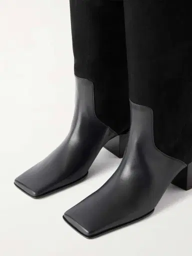 Alaïa Textured-leather And Suede Knee Boots | Thumbnail 5 Alaïa Textured-leather And Suede Knee Boots | Thumbnail 5