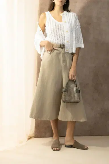 Brunello Cucinelli Five Pocket Flare Skirt | Thumbnail 2 Brunello Cucinelli Five Pocket Flare Skirt | Thumbnail 2