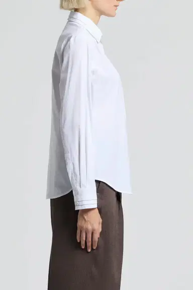 PESERICO Long Sleeve Pleated Shirt | Thumbnail 4 PESERICO Long Sleeve Pleated Shirt | Thumbnail 4