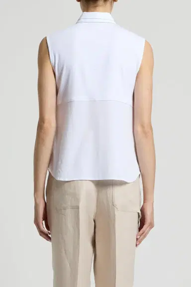 PESERICO Sleeveless Collar Blouse | Thumbnail 5 PESERICO Sleeveless Collar Blouse | Thumbnail 5