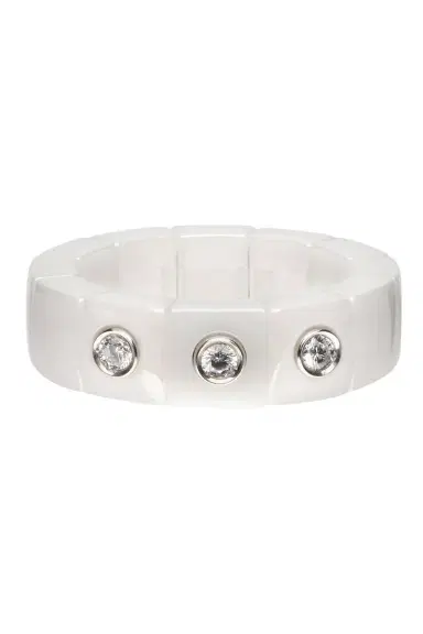 ROBERTO DEMEGLIO Three Diamond White Scacco Stretch Ring | Thumbnail 1 ROBERTO DEMEGLIO Three Diamond White Scacco Stretch Ring | Thumbnail 1